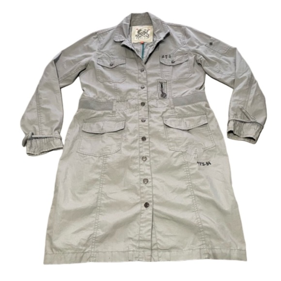 Not the same vintage coat dress size medium large light grey - Picture 1 of 8